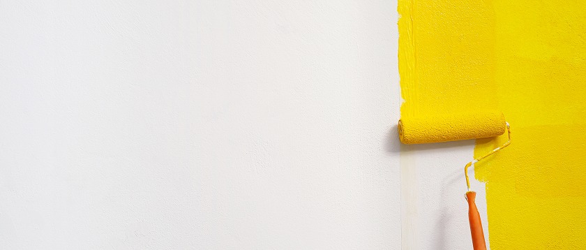 壁面塗装・黄色